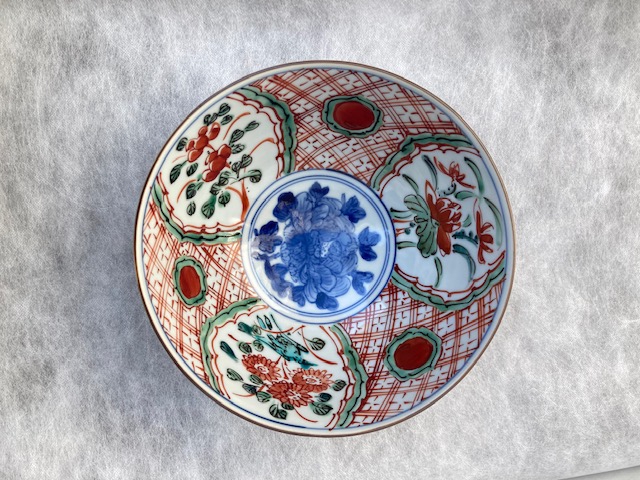 萠窯　赤絵鉢